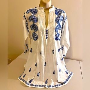 Sevya Handmade White Bathing Suit Cover-Up, Size L